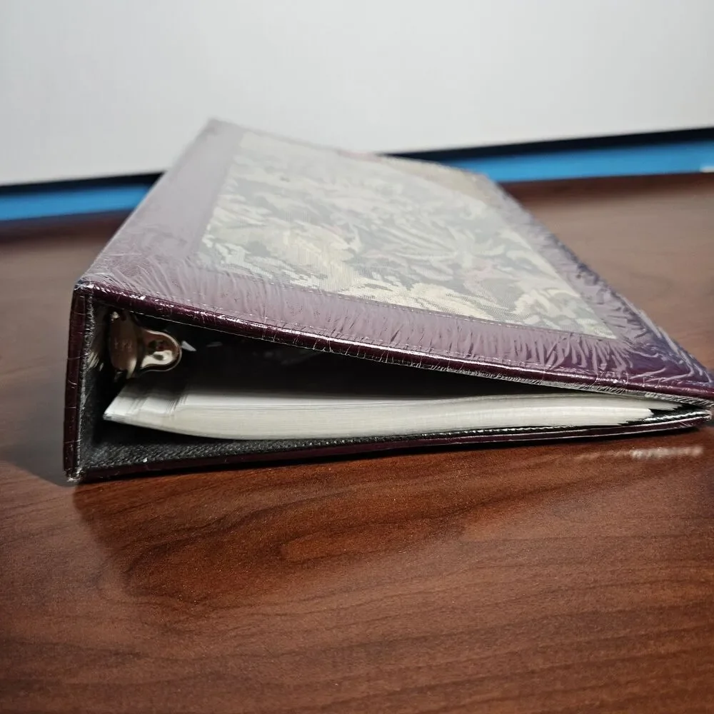 1995 KLEER VU Photo Album Retro Floral Tapestry Sealed Holds 204 4